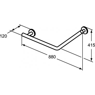 Поручень изогнутый Ideal Standard Contour 21 S6487AA
