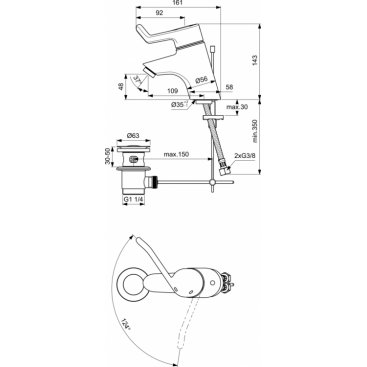 Смеситель для раковины Ideal Standard Ceraplus B8218AA