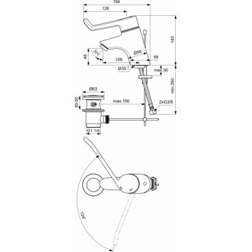 Смеситель для раковины Ideal Standard Ceraplus B8219AA