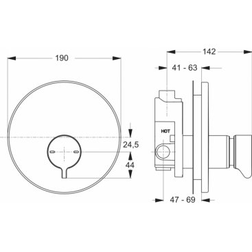 Смеситель для душа Ideal Standard Ceraplus B8299AA