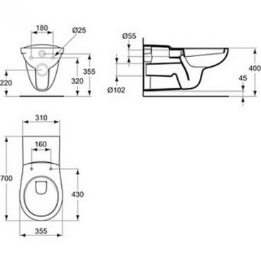 Комплект Ideal Standard Matura P243001RT21A6 4 в 1