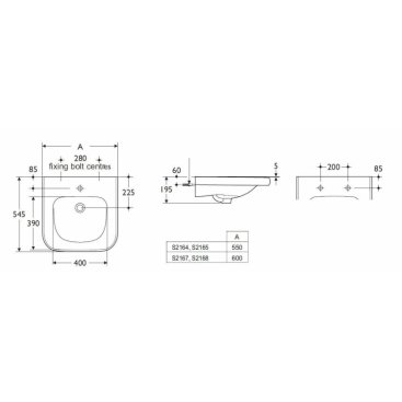 Раковина Ideal Standard Contour 21 S216501 55 см