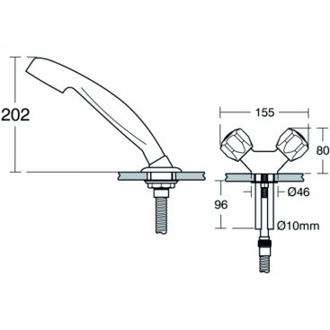 Смеситель для парикмахерской мойки Ideal Standard Starlite S7450AA