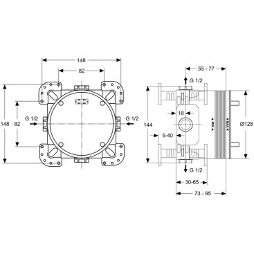 Встраиваемый комплект Ideal Standard Easy-Box A1000NU