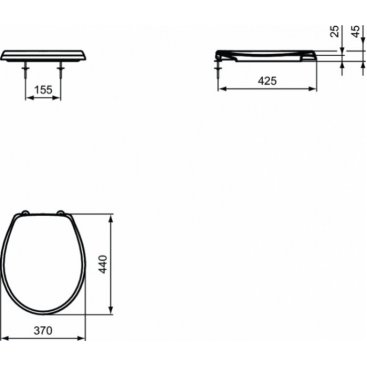 Крышка-сиденье Ideal Standard Ecco/Eurovit W303001 микролифт