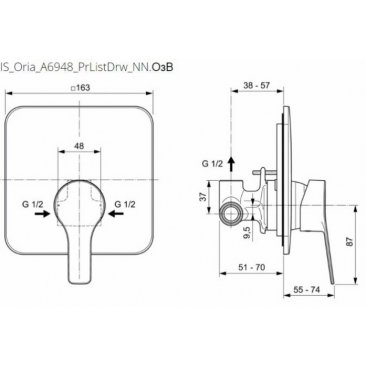 Смеситель для душа Ideal Standard Entella A6948AA