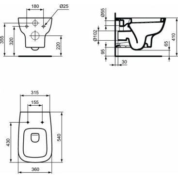 Унитаз подвесной Ideal Standard Esedra T281401