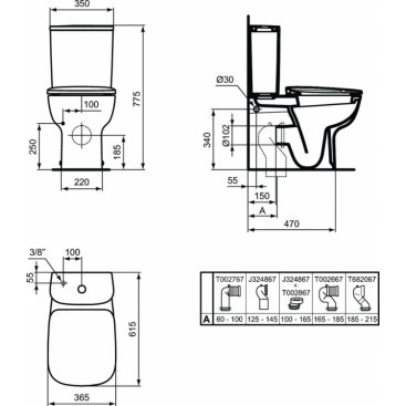 Унитаз-компакт Ideal Standard Esedra T282001