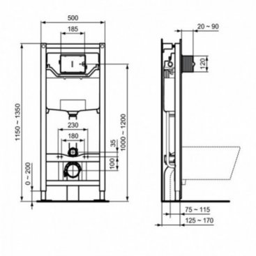 Комплект Ideal Standard Esedra AquaBlade R030001 4 в 1