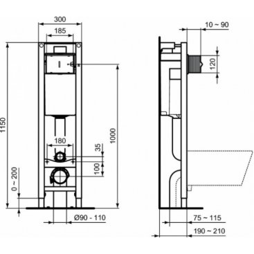 Комплект Ideal Standard Eurovit Rimless W660101 3 в 1