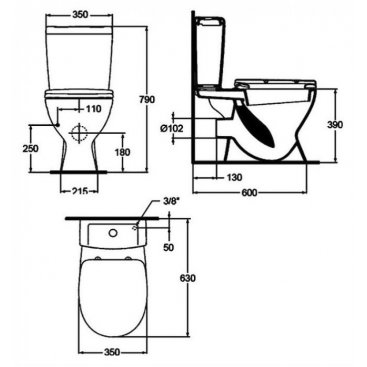 Унитаз-компакт Ideal Standard Eurovit Plus V337101