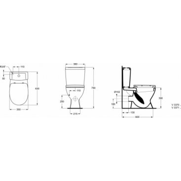 Унитаз-компакт Ideal Standard Eurovit V337001