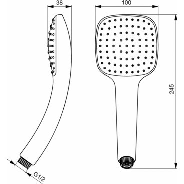 Ручной душ Ideal Standard Idealrain Cube B0002AA