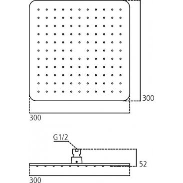 Верхний душ Ideal Standard Idealrain Cube B0025AA