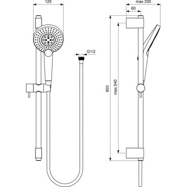 Душевой гарнитур Ideal Standard Idealrain Evo Jet B1761AA