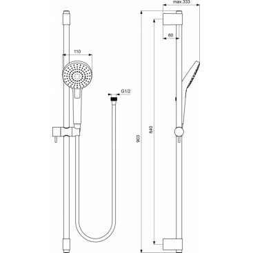 Душевой гарнитур Ideal Standard Idealrain Evo B2237AA