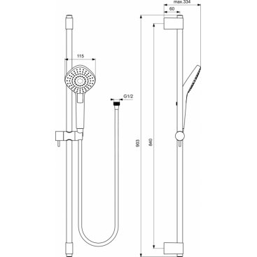 Душевой гарнитур Ideal Standard Idealrain Evo B2238AA