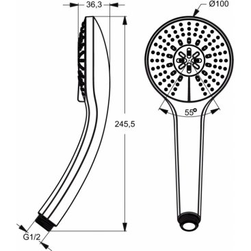 Ручной душ Ideal Standard Idealrain B9403AA