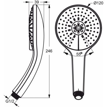 Ручной душ Ideal Standard Idealrain Soft B9405AA