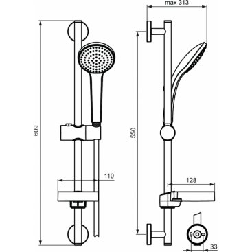 Душевой гарнитур Ideal Standard Idealrain Soft B9412AA