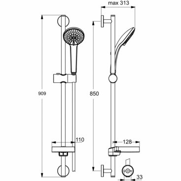 Душевой гарнитур Ideal Standard Idealrain Soft B9417AA