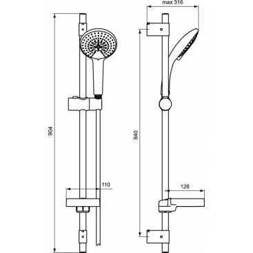 Душевой гарнитур Ideal Standard Idealrain B9427AA