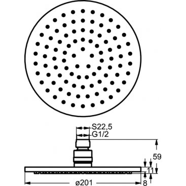 Верхний душ Ideal Standard Idealrain M1 B9442AA