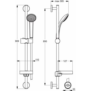 Душевой гарнитур Ideal Standard Idealrain Soft B9502AA