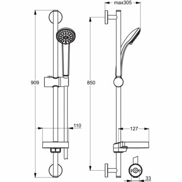 Душевой гарнитур Ideal Standard Idealrain Soft B9504AA