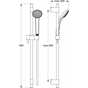 Душевой гарнитур Ideal Standard Idealrain Pro B9831AA