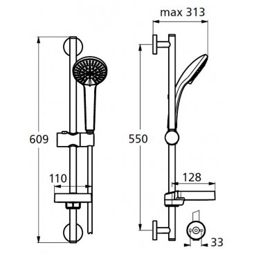 Душевой гарнитур Ideal Standard Idealrain M3 B9415AA