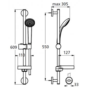 Душевой гарнитур Ideal Standard Idealrain S1 B9501AA