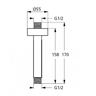 Потолочный держатель Ideal Standard Idealrain B9446AA