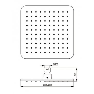 Верхний душ Ideal Standard Idealrain Cube M1 B0024AA