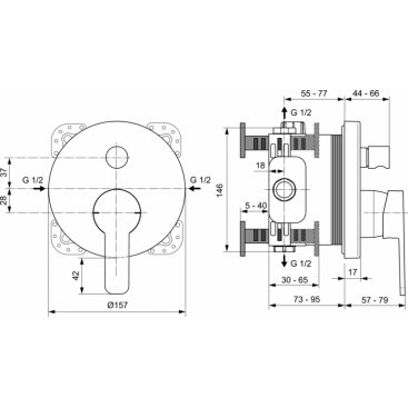 Смеситель для ванны Ideal Standard Idealsmart A6276AA