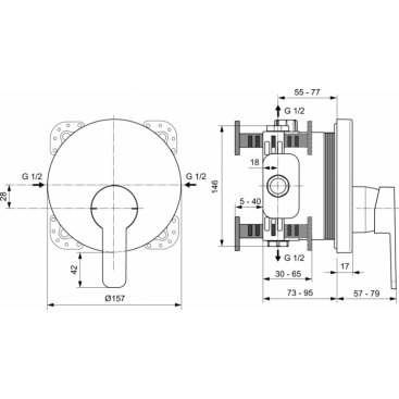 Смеситель для душа Ideal Standard Idealsmart A6278AA