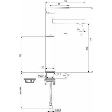 Смеситель для раковины Ideal Standard Idealsmart B0601AA