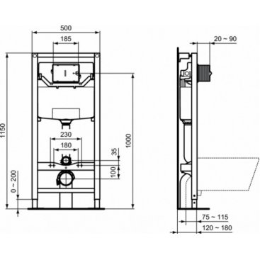 Комплект Ideal Standard i.Life B RimLS+ IP001401 4 в 1