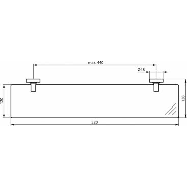 Полка стеклянная Ideal Standard Iom A9125AA