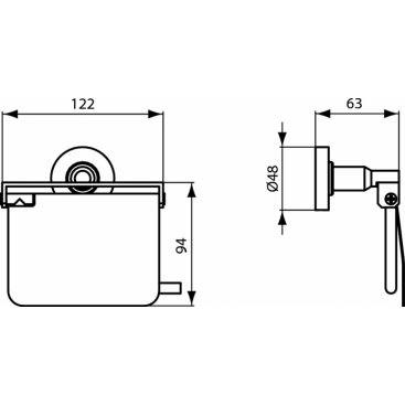 Бумагодержатель с крышкой Ideal Standard Iom A9127AA