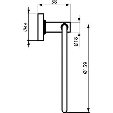 Полотенцедержатель кольцо Ideal Standard Iom A9130AA