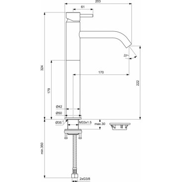 Смеситель для раковины Ideal Standard Mara A9009AA