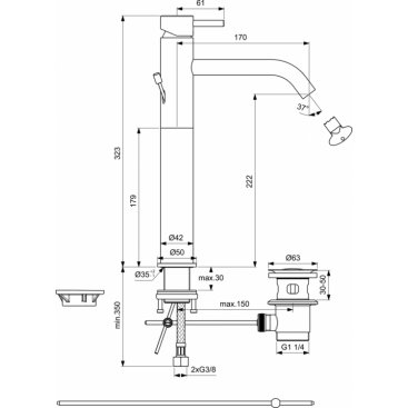 Смеситель для раковины Ideal Standard Mara A9010AA