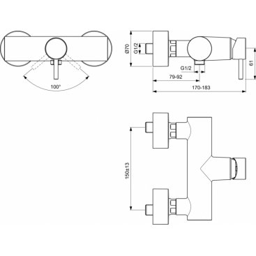 Смеситель для душа Ideal Standard Mara A9015AA