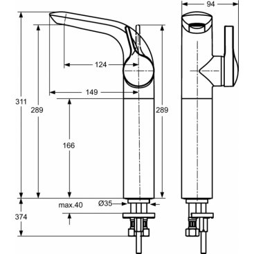 Смеситель для раковины Ideal Standard Melange A4266AA