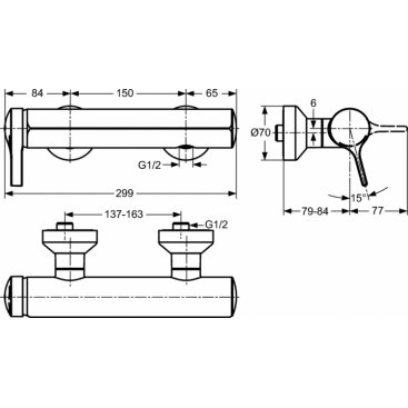 Смеситель для душа Ideal Standard Melange A4269AA