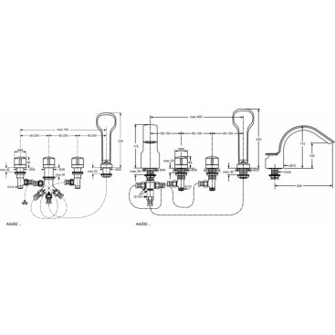 Смеситель на борт ванны Ideal Standard Melange A4293AA