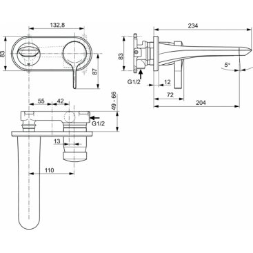 Смеситель для раковины Ideal Standard Melange A5591AA