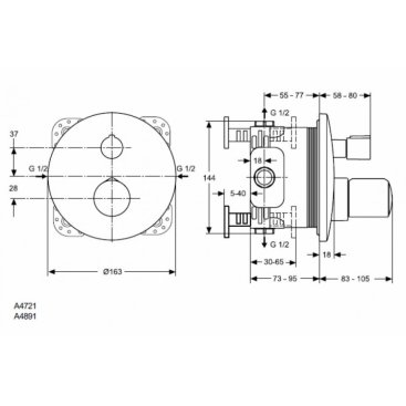 Смеситель для душа Ideal Standard Melange A4721AA