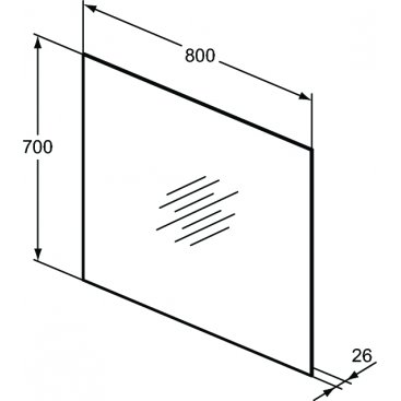 Зеркало с подсветкой Ideal Standard Mirrors & lights T3336BH 80 см